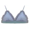 Noblesse Oblige Women's Blue Chiffon & Satin Unicorn Elastic Bralette