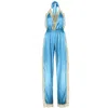Noblesse Oblige Women's Blue Duck Egg Long Open Leg Romper In Blue
