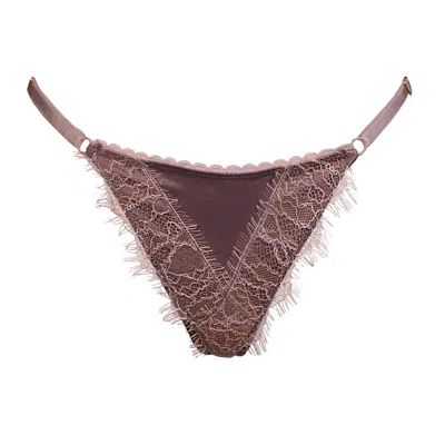 Noblesse Oblige Women's Brown Mink Luna String