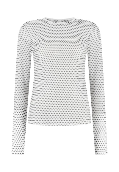 Noblesse Oblige Women's Mesh Small Black Polka Dot On White Mesh