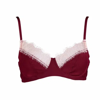 Noblesse Oblige Women's Red Burgundy Luna Bra