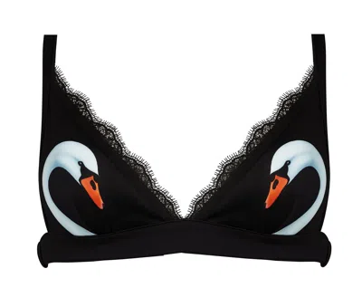 Noblesse Oblige Women's Swan Bralette Black