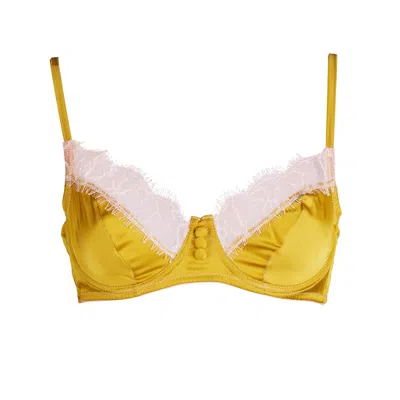 Noblesse Oblige Women's Yellow / Orange Chartreuse Luna Unpaded Underwire Bra In Yellow/orange