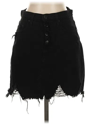 Pre-owned Nobody Denim Denim Skirt In Black