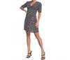 Nobody's Child Cherry Short Sleeve Button Front Mini Dress In Black In Black