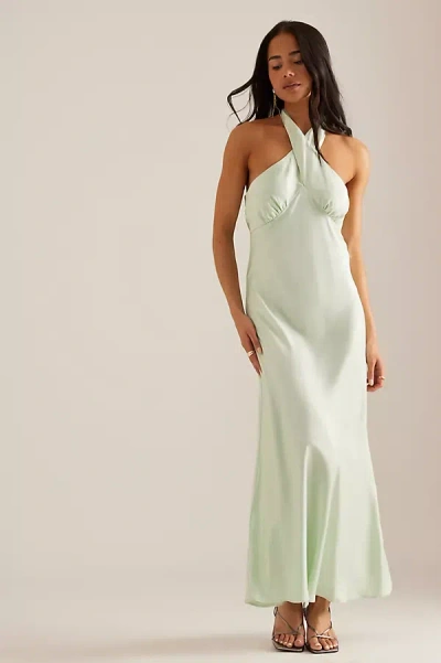Nobody's Child Novie Halter Maxi Dress In Green