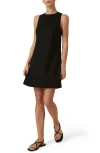 Nobody's Child Palermo Sleeveless Organic Cotton Blend Minidress In Black