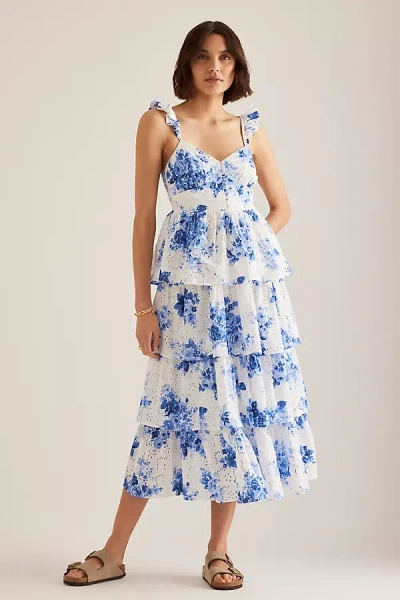 Nobody's Child Rhys Sleeveless Tiered Midi Dress In Multicolor