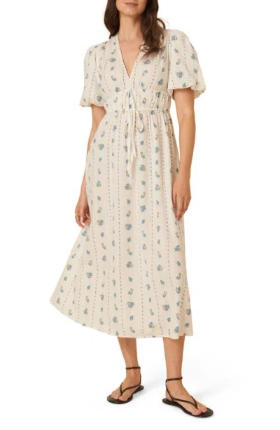 Nobody's Child Scottie Puff Sleeve Maxi Dress In White