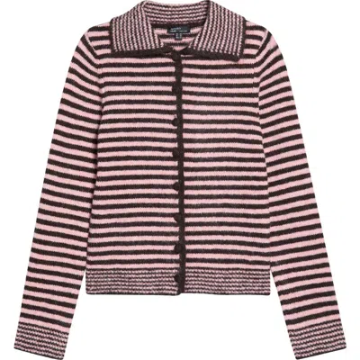 Nobody's Child Stripe Cardigan In Animal Print