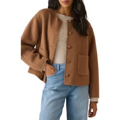Nobody's Child Tie Neck Jacket In Brown