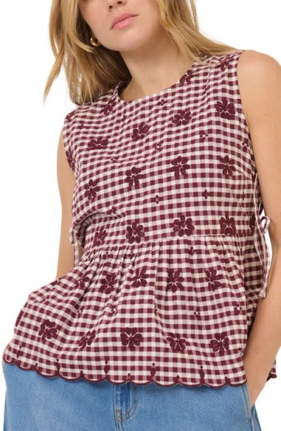 Nobody's Child Valerie Peplum Hem Top In Multi