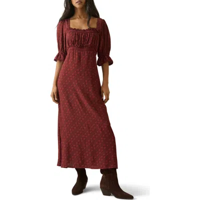 Nobody's Child Winslet Bell Sleeve Midi Dress In Brown