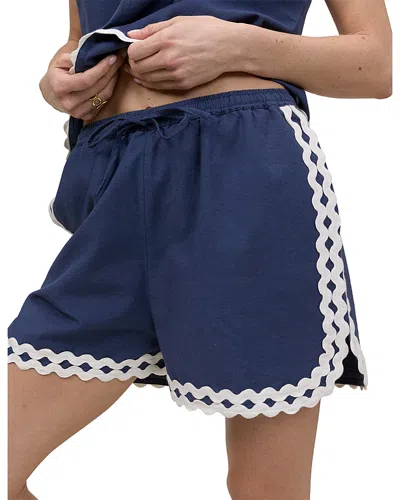 Nobody's Child Rick Rack Racer Shorts In Blue