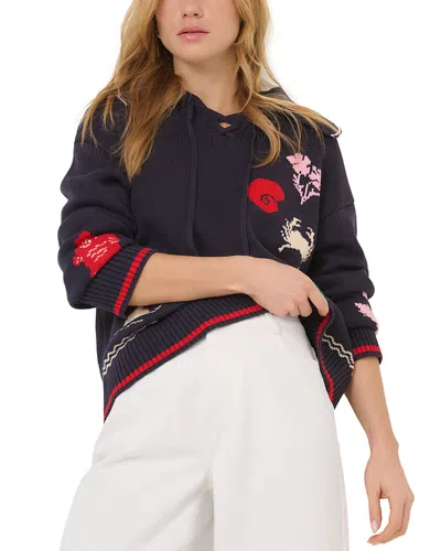 Nobody's Child Seascape Motif Sweater In Blue