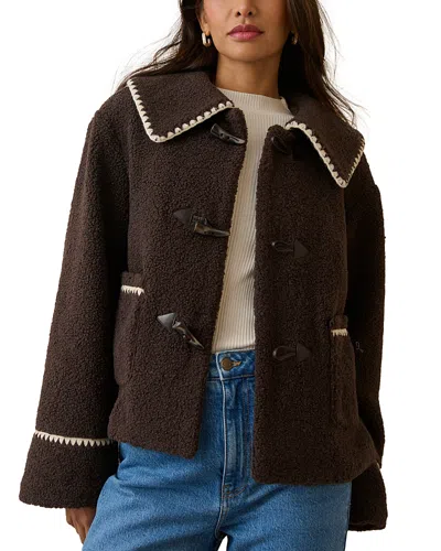 Nobody's Child Whipstitch Borg Jacket In Multi