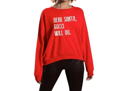 Nobrand Dear Santa Sweatshirt In Red
