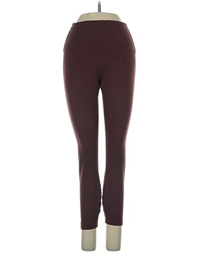 Pre-owned Nobull Active Pants In Burgundy
