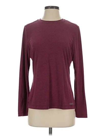 Pre-owned Nobull Long Sleeve T-shirt In Burgundy