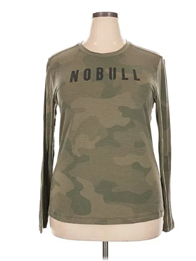 Pre-owned Nobull Long Sleeve T-shirt In Green