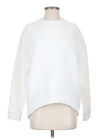 Pre-owned Nobull Pullover Sweater In White