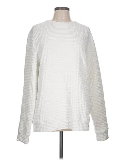 Pre-owned Nobull Pullover Sweater In White