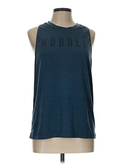 Pre-owned Nobull Sleeveless Top Blue Cowl Neck Tops