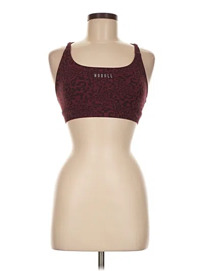 Pre-owned Nobull Sports Bra In Burgundy