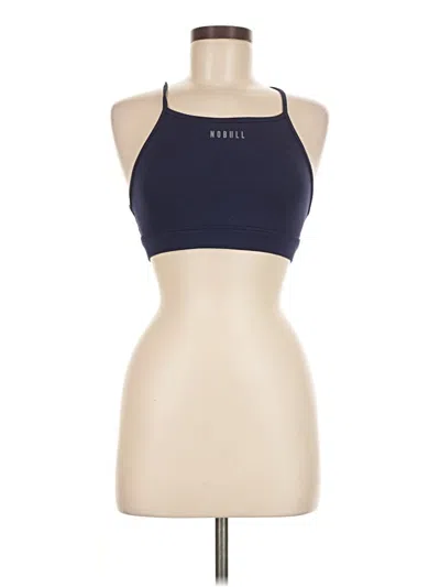Pre-owned Nobull Tank Top Blue Halter Neckline Tops