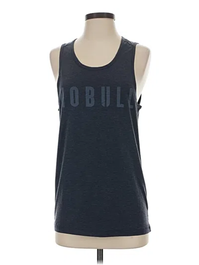 Pre-owned Nobull Tank Top Blue Halter Neckline Tops