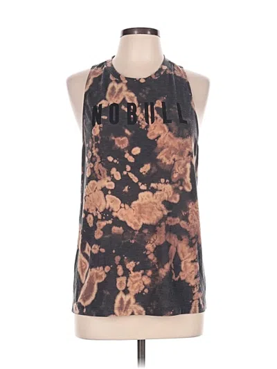 Pre-owned Nobull Tank Top Brown Halter Neckline Tops