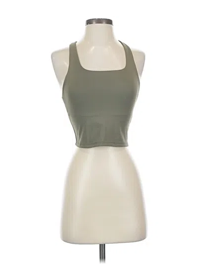 Pre-owned Nobull Tank Top Green Halter Neckline Tops