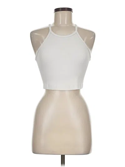 Pre-owned Nobull Tank Top Ivory Halter Neckline Tops