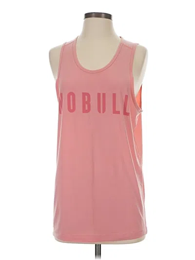 Pre-owned Nobull Tank Top Pink Halter Neckline Tops