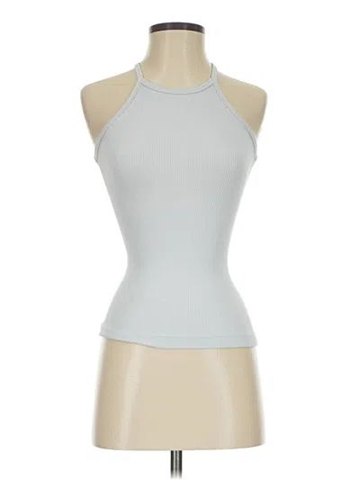 Pre-owned Nobull Tank Top Silver Halter Neckline Tops