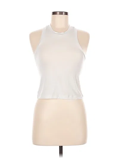 Pre-owned Nobull Tank Top Silver Halter Neckline Tops