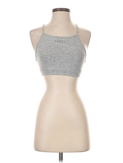 Pre-owned Nobull Tank Top Silver Halter Neckline Tops