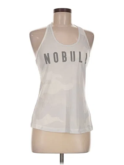 Pre-owned Nobull Tank Top White Halter Neckline Tops