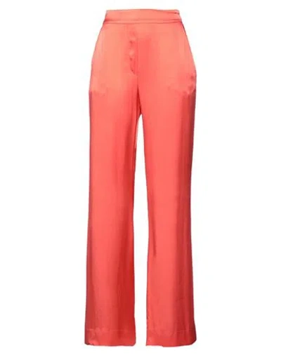 Nocold Woman Pants Orange Size M Acetate, Silk
