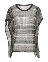 Nocold Woman Sweater Black Size Xs Viscose, Polyester, Metallic Fiber In Black