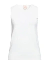 Nocold Woman Sweater White Size L Viscose, Polyamide
