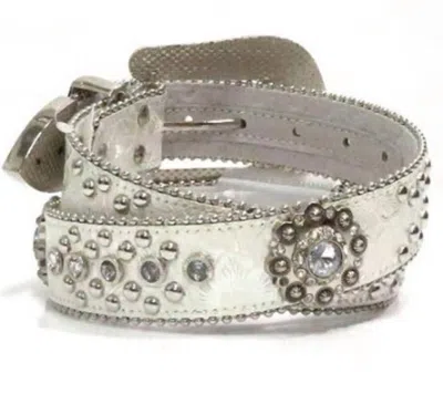Nocona Belt Co. Women's Tooled Blazin Roxx Belt In Silver