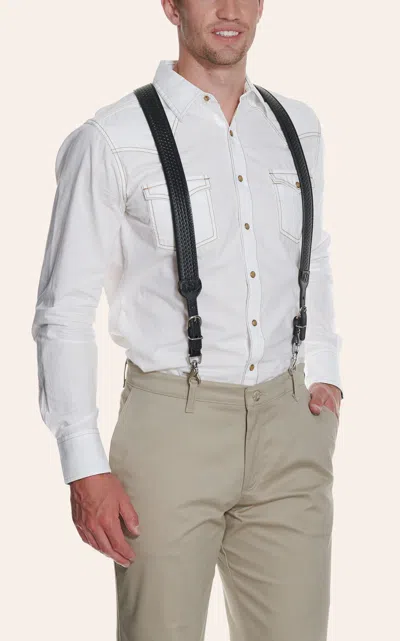 Nocona Black Basket Weave Suspenders
