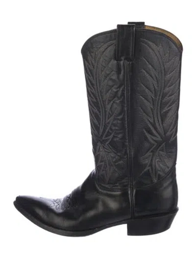 Pre-owned Nocona Boots Leather Western Boots In Blue
