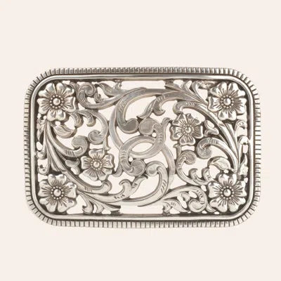 Nocona Silver Floral Filigree Cut-out Buckle