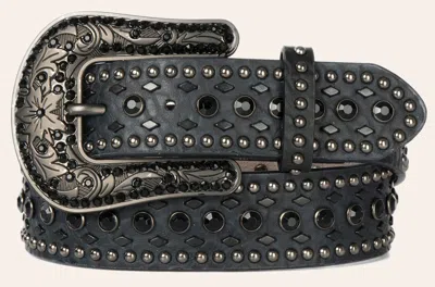 Nocona Women's Black Studded Western Belt In Multi