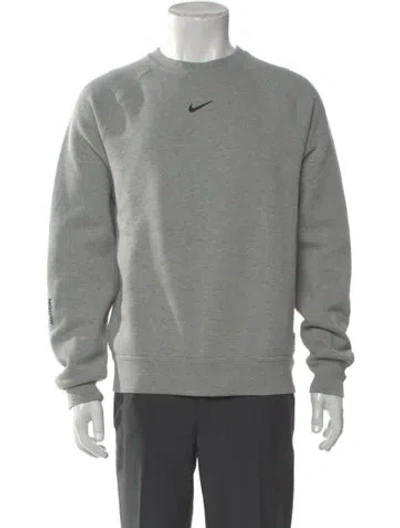 Pre-owned Nocta X Nike Graphic Print Crew Neck Sweatshirt In Gray
