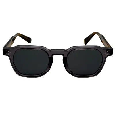 Nocturna Frames Men's Brown / Grey Mono Sunglasses – Grey Print In Black