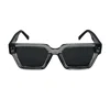 Nocturna Frames Women's Block – Grey Oversized Square Sunglasses In Gray