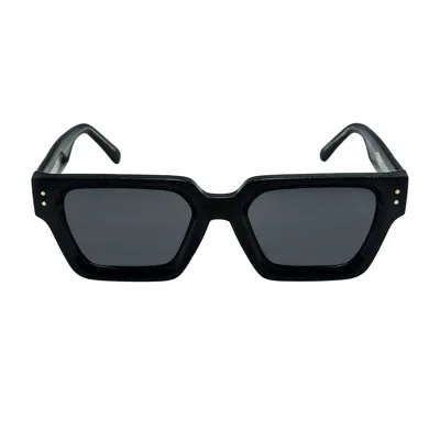 Nocturna Frames Women's Block – Oversized Square Black Sunglasses
